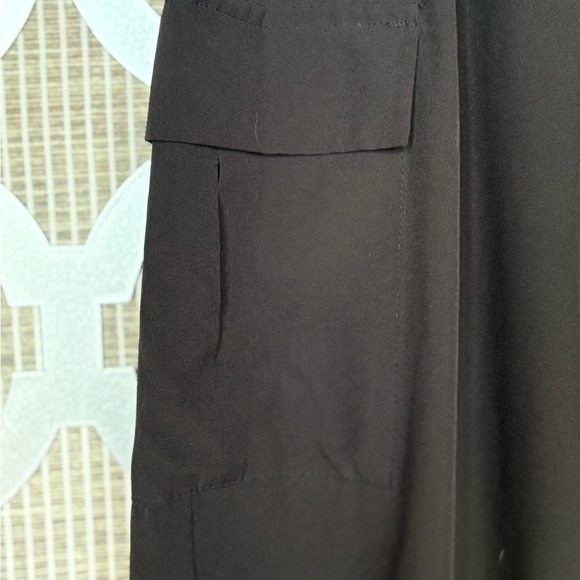 Black Tapered Track Pants with Elastic Waistband - Picture 5 of 8